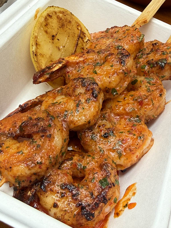 Devonshire Grove kitchen — charcoal-grill skewers